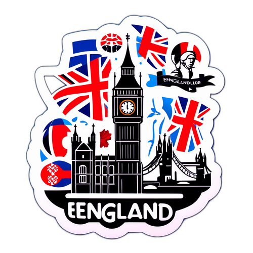 Sticker ya Kihistoria ya Klabu ya Soka ya England