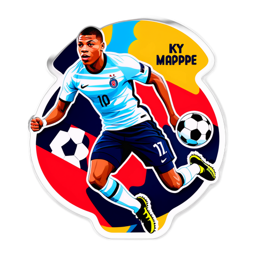 Adesivo Elegante di Kylian Mbappé
