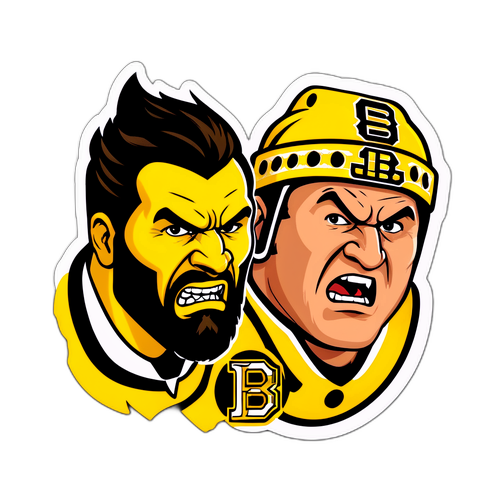 Epic Face-Off: Senators vs. Bruins Battle Sticker