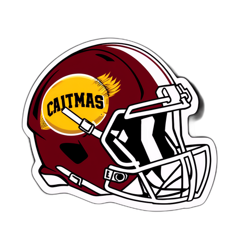 High School Football Helmet Sticker