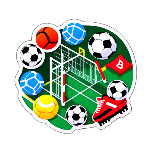 מדבקה עם לוגו של bet365 ואייקונים של ספורט