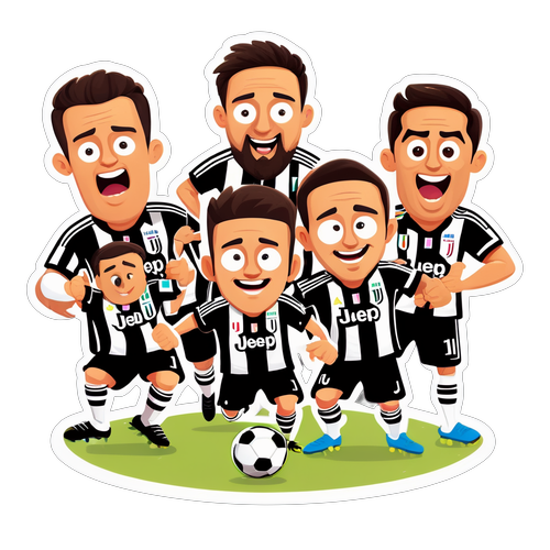 Humorvolle Fußballmannschaft Illustration