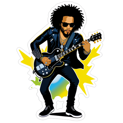 Sticker de scène de concert avec Lenny Kravitz