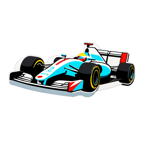 Sticker ya Gari la Formula 1 Ikiwa Ina Kasi