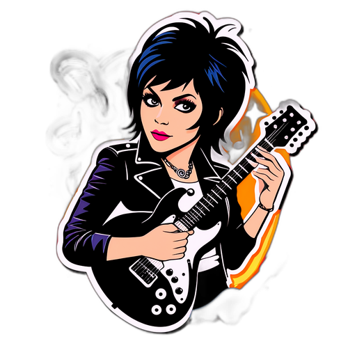 Retro-Inspired Joan Jett Sticker