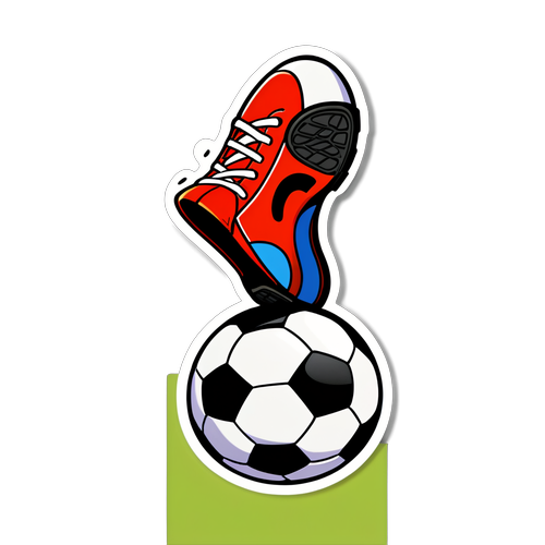 Masayang Sticker ng Sapatos na Pampasok ng Soccer