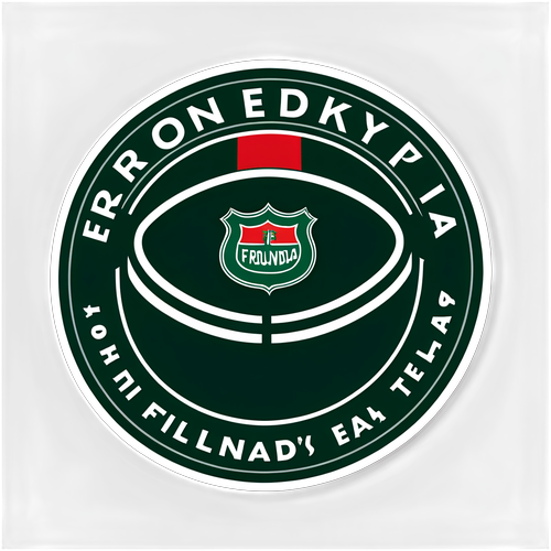 Frölunda Hockey Team Emblem med Puck i Målet