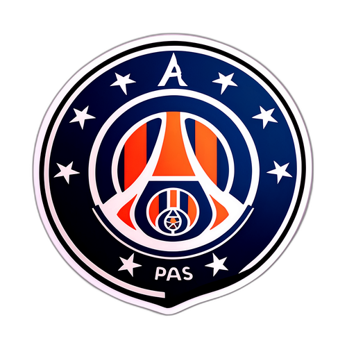 PSG와 로리앙 팀 색상 및 상징의 조화로운 스티커