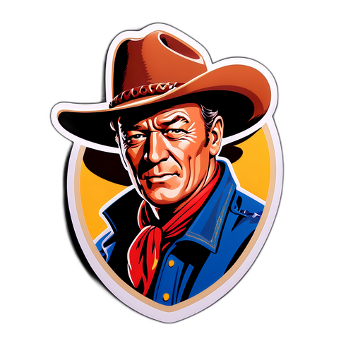 Nostalgischer John Wayne Aufkleber