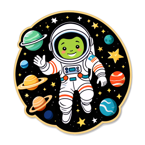 宇航员在太空中漂浮