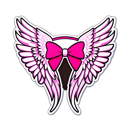 Chic og glamorøs Vickers Secret sticker design med englevinger
