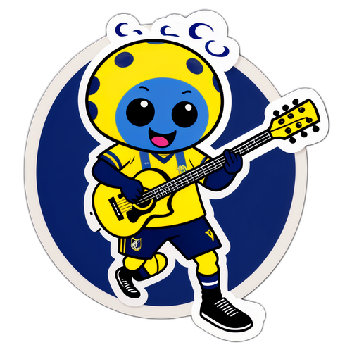 Stiker Penggemar Nashville SC dengan Gitar