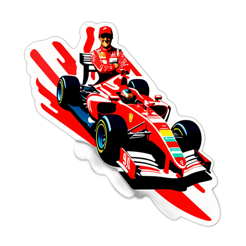 Sticker energetic dedicat lui Michael Schumacher