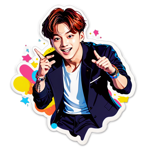 Ang Makulay na Sticker ni Jungkook: Pagsasama ng Enerhiya at Musika!