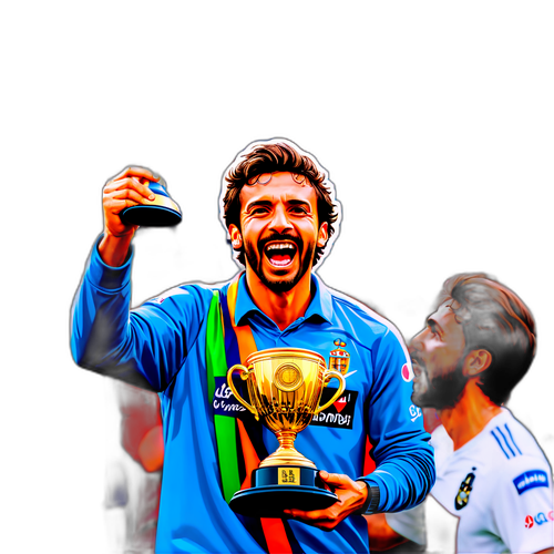 Adesivo de Pablo Marí com o Troféu de Campeonato