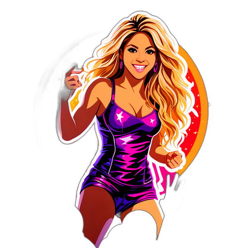 Sticker de Shakira en el escenario