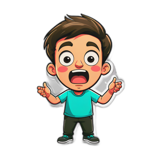 Sticker de Adrián Suar con gesto sorprendido