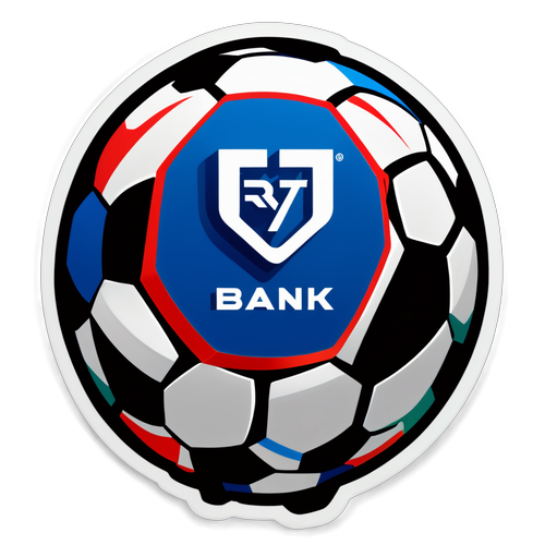 Sticker Logo Ryt Bank dalam Suasana Bola Sepak