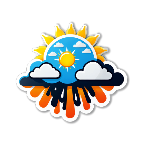 Sticker ng Panahon na may Masayang Disenyo