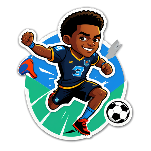 Unleash the Game: Jayden Daniels' Agility Captured in a Stunning Sticker Design!