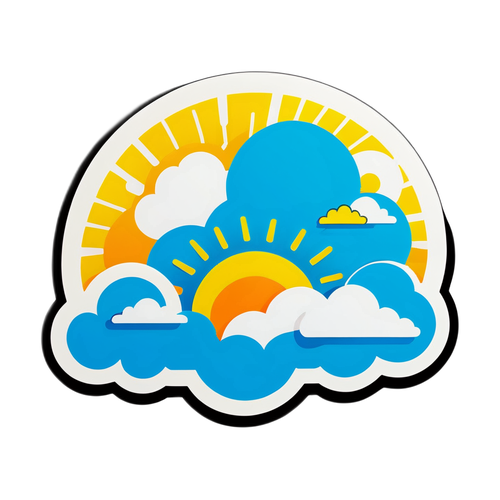 Stiker Cuaca Cerah Hari Ini