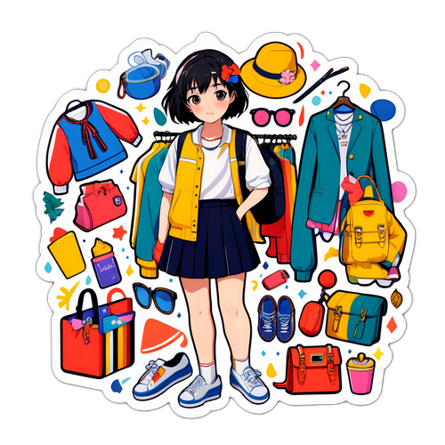 春香きりやのファッションアイテムステッカー