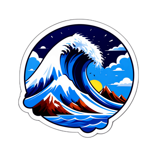 Majestic Avalanche Sticker Design