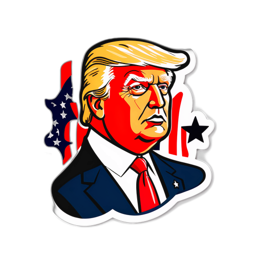 유머러스한 트럼프 스티커 디자인
