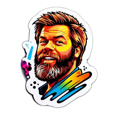 Portret Ryana Dunna w stylu graffiti