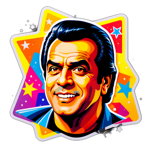 Fargerik portrett av Dharmendra