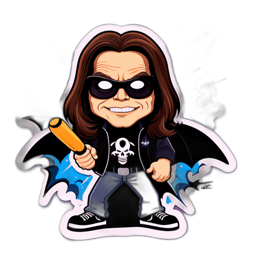 Ozzy Osbourne Cartoon Sticker