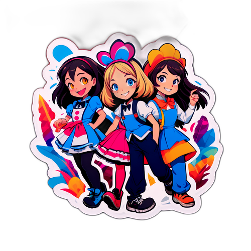 Sticker vesel din Alice în Țara Minunilor