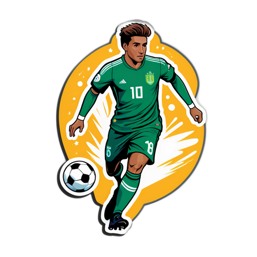 Jugador de fútbol en acción