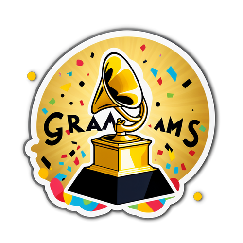 Sticker Meriah Grammys 2025