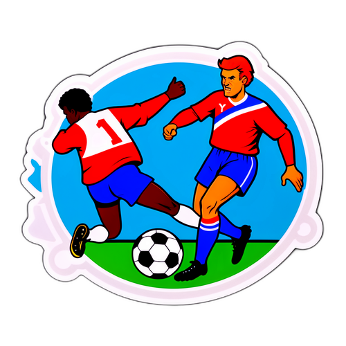 Retro-sticker om rivaliseringen mellom Holandia og Litwa