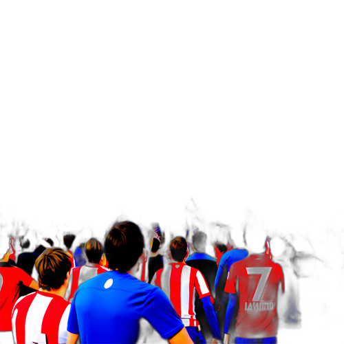 Die-hard Atletico Madrid supporters in een volle stadionsetting