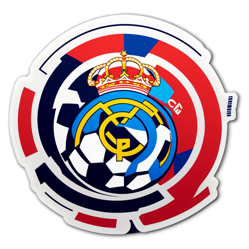 Diseño de Pegatina: Balón de Fútbol Osasuna y Real Madrid