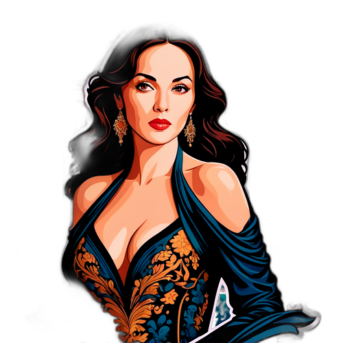Monica Bellucci en pose élégante
