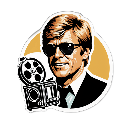 Klassisk klistermærke af Robert Redford