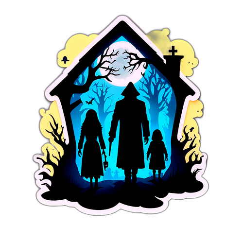 Autocolant înfricoșător pentru seria The Conjuring