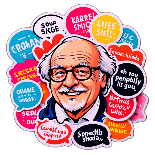 Nálepky s Karelem Šípem a jeho humornými citáty