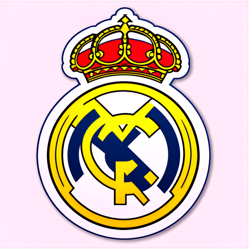 ¡Increíble Sticker del Real Madrid! El Escudo y 'Hala Madrid' en Dorado Que Todos Quieren Tener