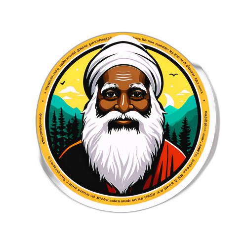 एक शांत sticker जो सधगुरु की शिक्षाओं के चारों ओर केंद्रित है