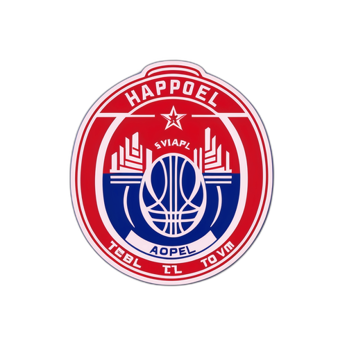 מדבקת קבוצת הכדורסל הפועל תל אביב