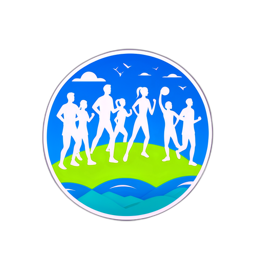 자연 속에서 운동하는 사람들