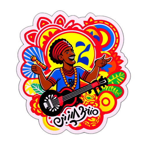 Adesivo Artistico della Cultura Flamengo
