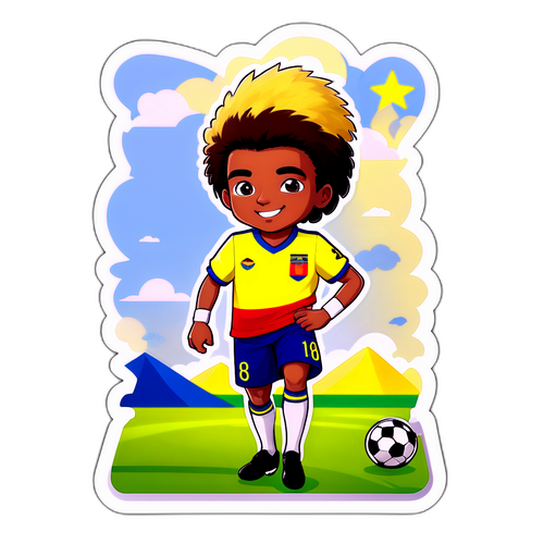 Diseño de un joven futbolista ecuatoriano