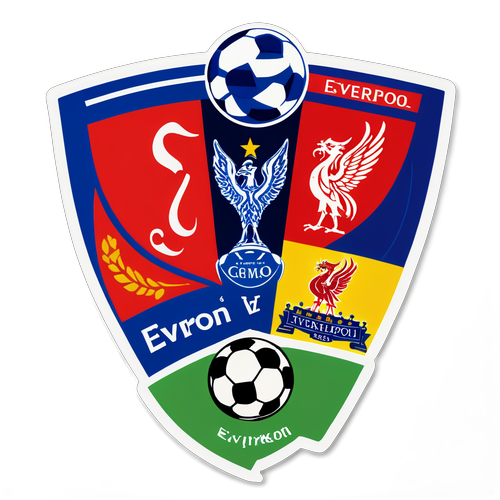 Everton vs Liverpool Match Day Sticker