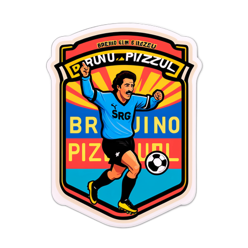 Adesivo Retro di Calcio con Bruno Pizzul