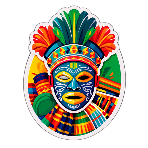 Sticker som representerar Nigerias rika kultur